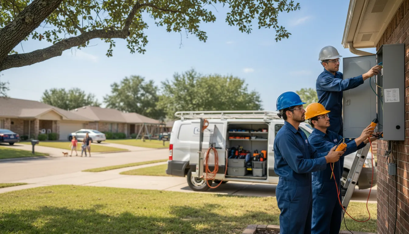 Certified electrician providing emergency electrical services in Springer, OK